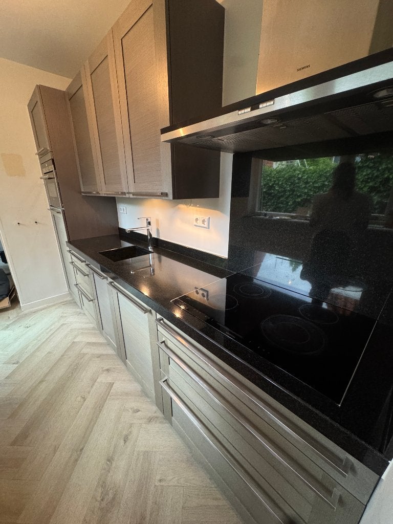 Complete keuken met zwart granieten blad., Ophalen, Gebruikt, Overige typen, Graniet of Steen