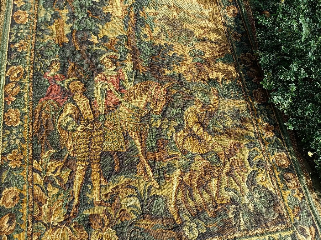 Gobelin jachttafereel geweven op jacquard weefgetouw 210x125, Ophalen of Verzenden