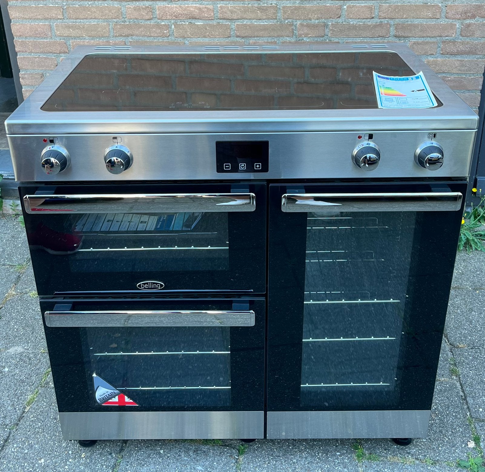 Belling Cookcentre 90 Ei - Inductie fornuis, Witgoed en Apparatuur, Fornuizen, Nieuw, Vrijstaand, Inductie, 5 kookzones of meer