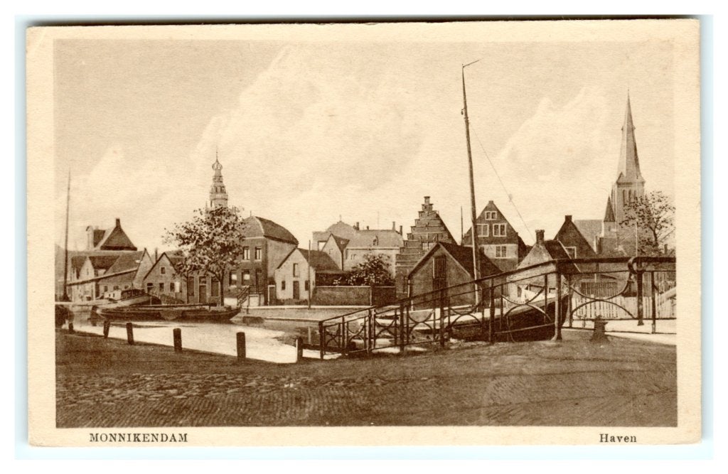 Monnickendam, Haven, Ophalen of Verzenden, 1920 tot 1940, Ongelopen, Noord-Holland