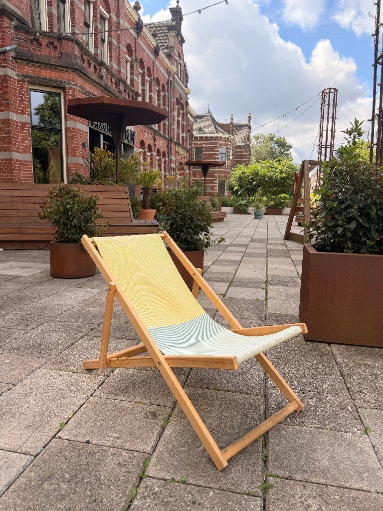 14x strandstoelen Weltevree Beach Chair hout tuinstoel, Ophalen, Gebruikt, Hout, Verstelbaar