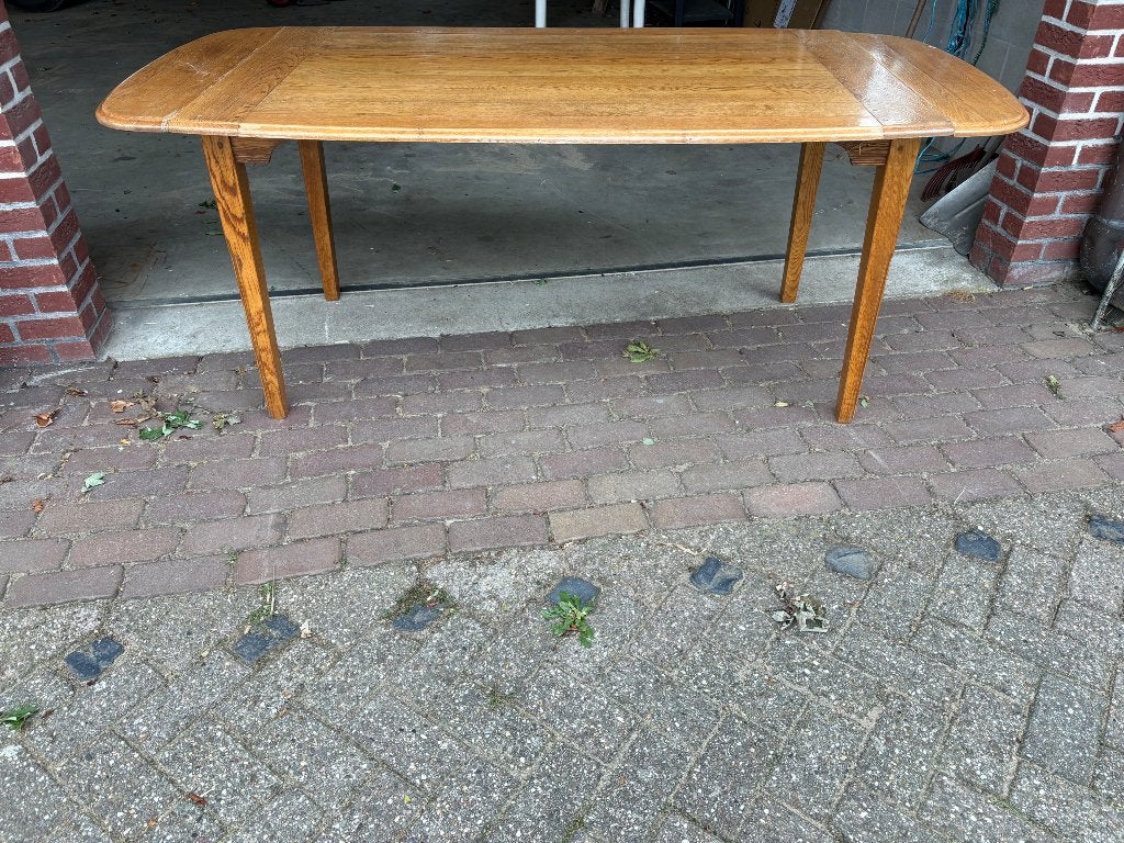 Te koop eettafel, Huis en Inrichting, Ophalen, Gebruikt, Eikenhout, 50 tot 100 cm