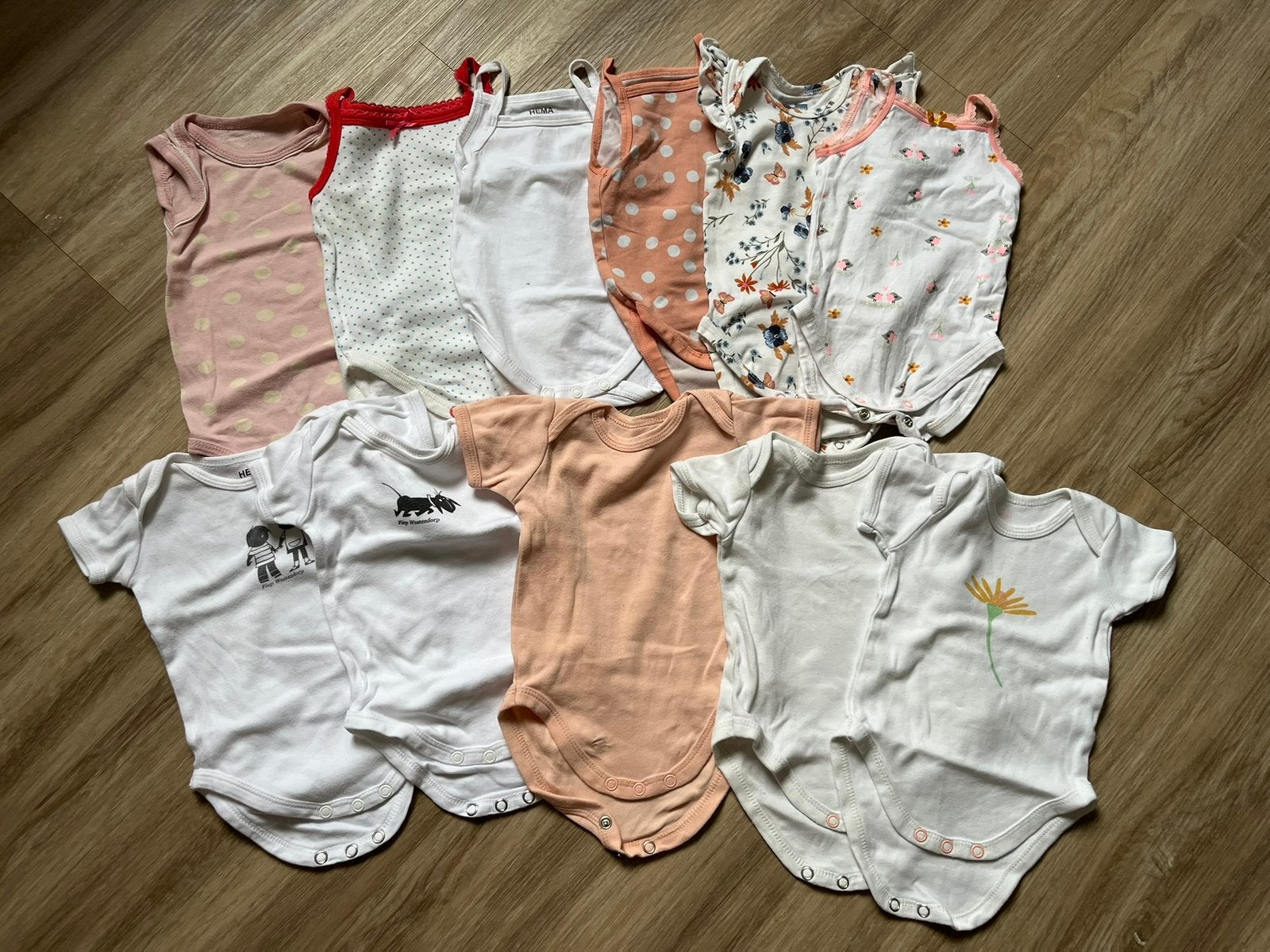 Pakket zomer babykleding meisje rompers-jurk maat 50/56, Ophalen of Verzenden, Gebruikt, Maat 50