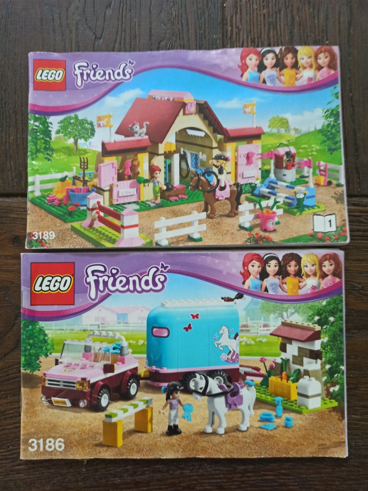 LEGO Friends boekjes 3189 en 3186 - Paardenmanege en Trailer, Kinderen en Baby's, Speelgoed | Duplo en Lego, Gebruikt, Lego, Friends