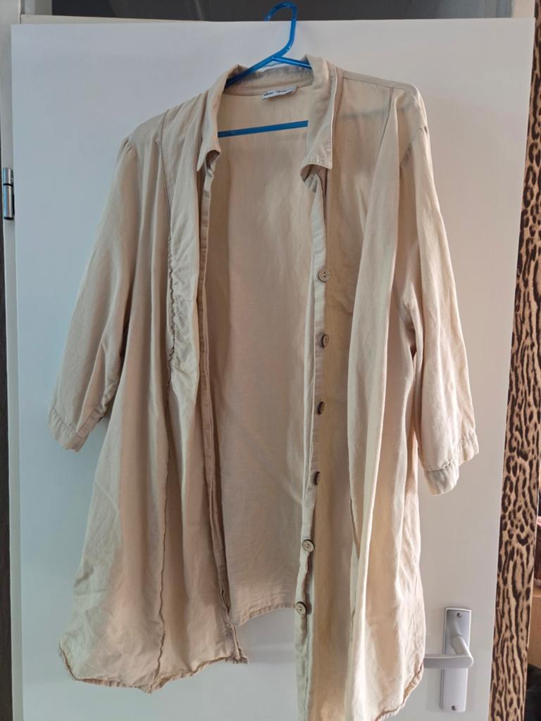Ulla Popken Tuniek/Blouse Maat 58/60 - Beige, Beige, Maat 46/48 (XL) of groter, Ulla Popken, Ophalen of Verzenden