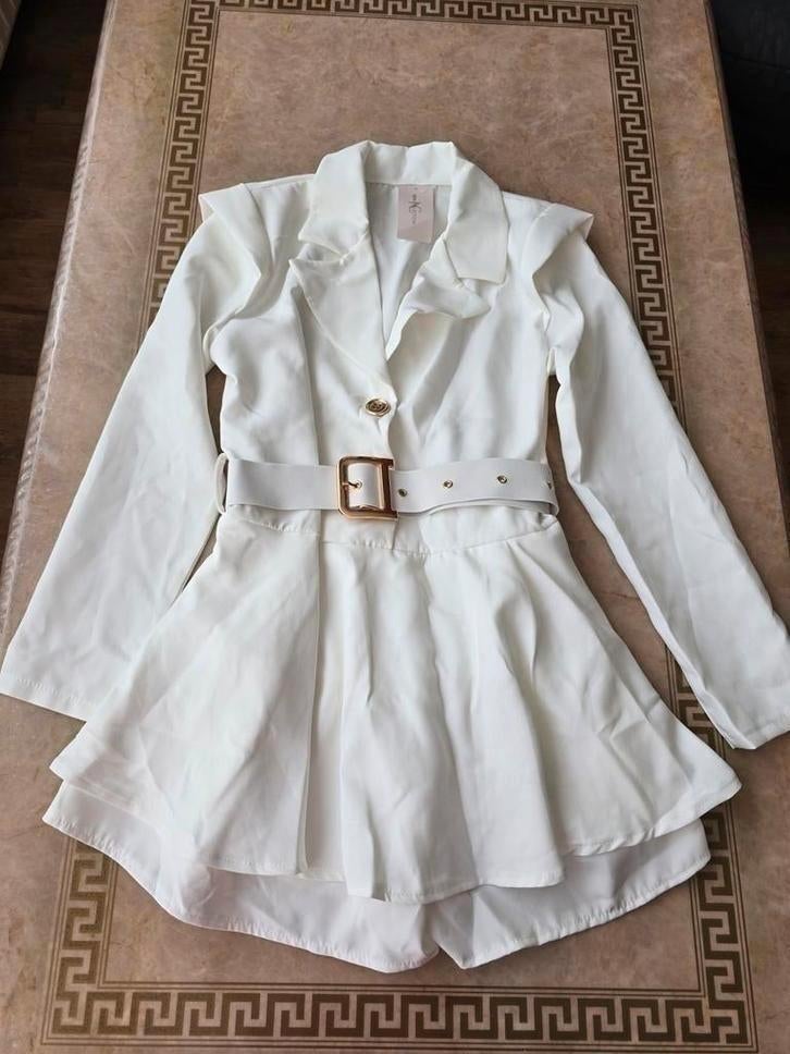 Jumpsuit kostuum maat 36/38, Ophalen of Verzenden, Nieuw, Maat 36 (S), Wit