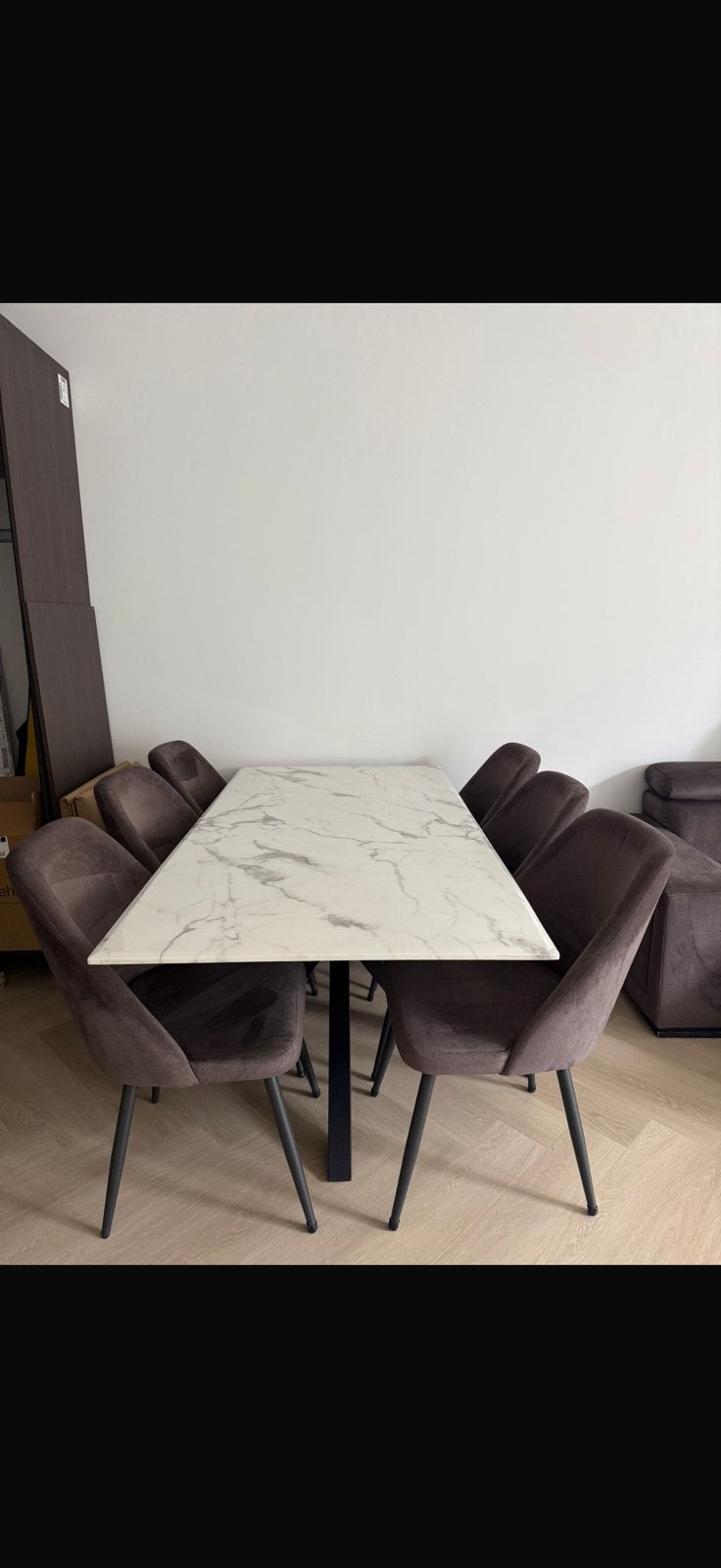 Eettafel salon tafel met 4 stoelen, Huis en Inrichting, Tafels | Eettafels, Ophalen of Verzenden, Rechthoekig, 150 tot 200 cm