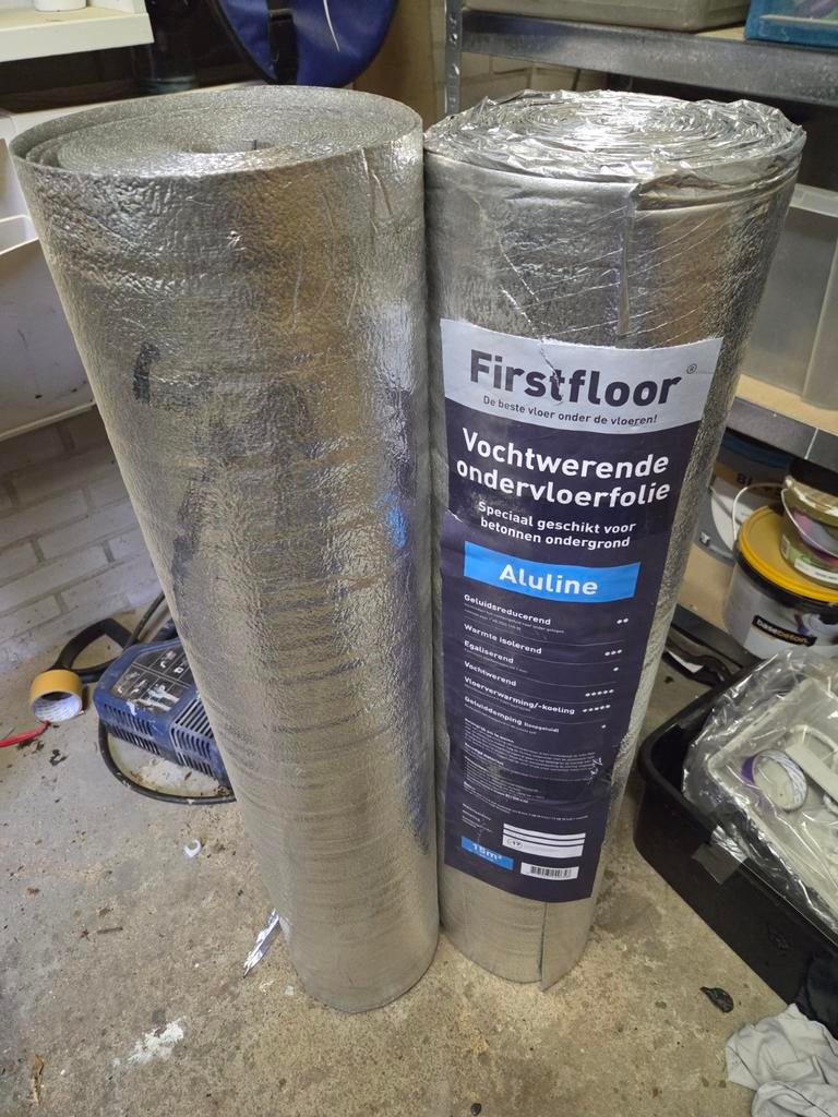 Vochtwerende ondervloerfolie Aluline - 15m², Minder dan 4 cm, Overige materialen, Ophalen of Verzenden, Zo goed als nieuw