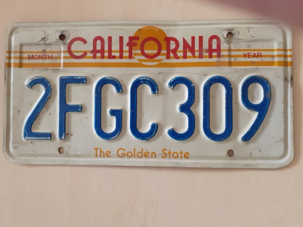 Kentekenplaat California Amerika usa., Verzamelen, Ophalen of Verzenden, Gebruikt, Auto's