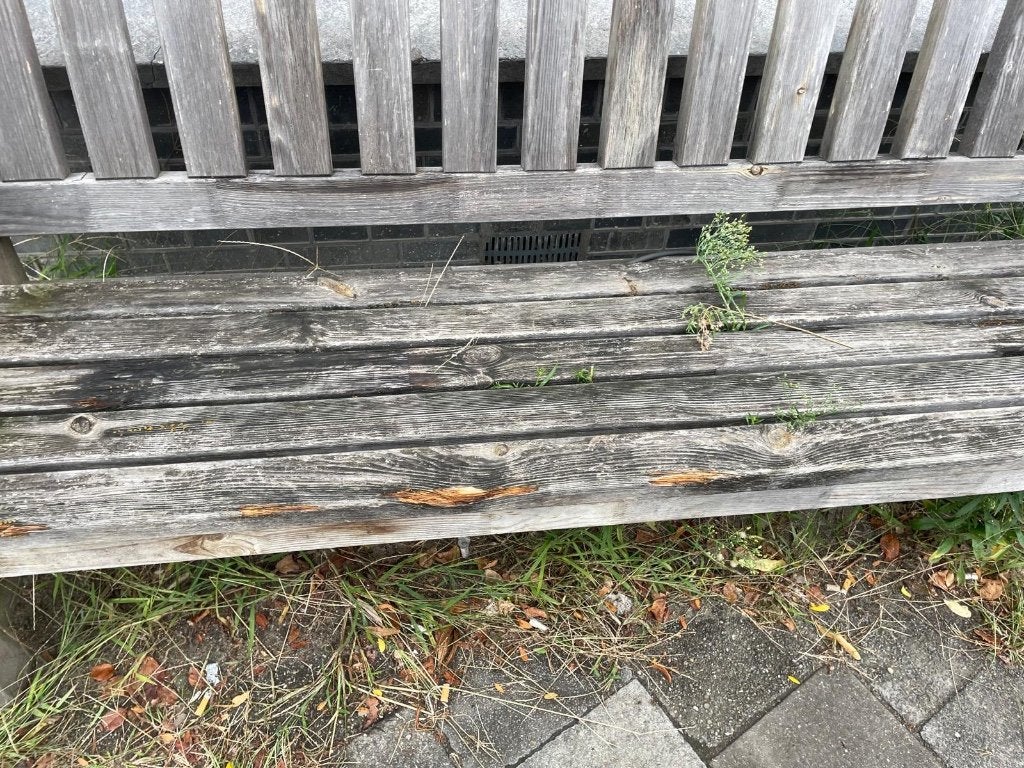 Twee tuinbanken, Ophalen, Gebruikt, Hout
