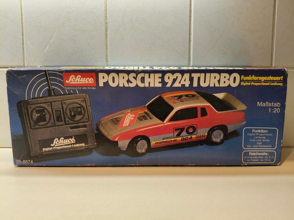 Schuco Porsche 924 Turbo RC auto - Vintage uit 1978, Elektro, Gebruikt, Ophalen of Verzenden, Auto onroad