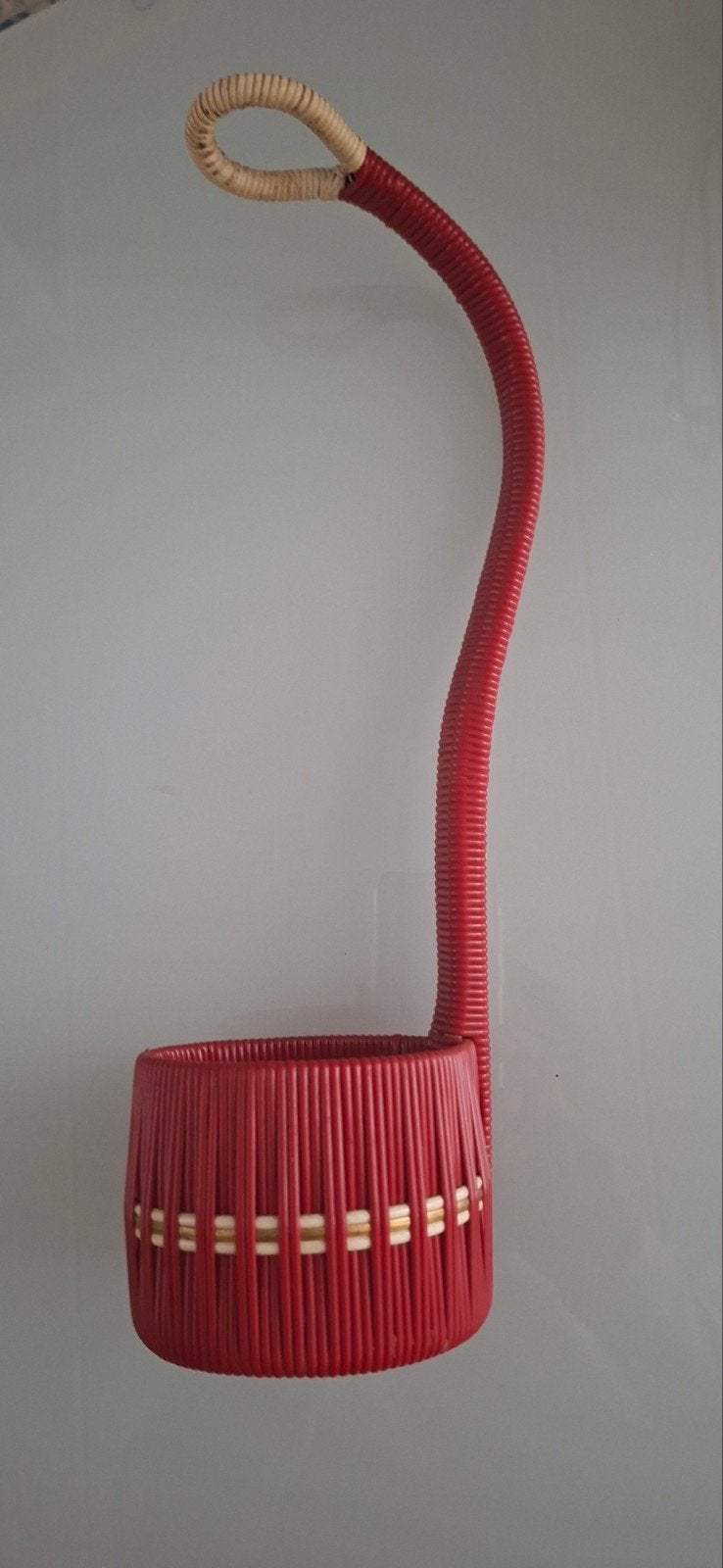 Vintage Speeldoos Flessenhouder - Rood Rotan Design, Ophalen of Verzenden