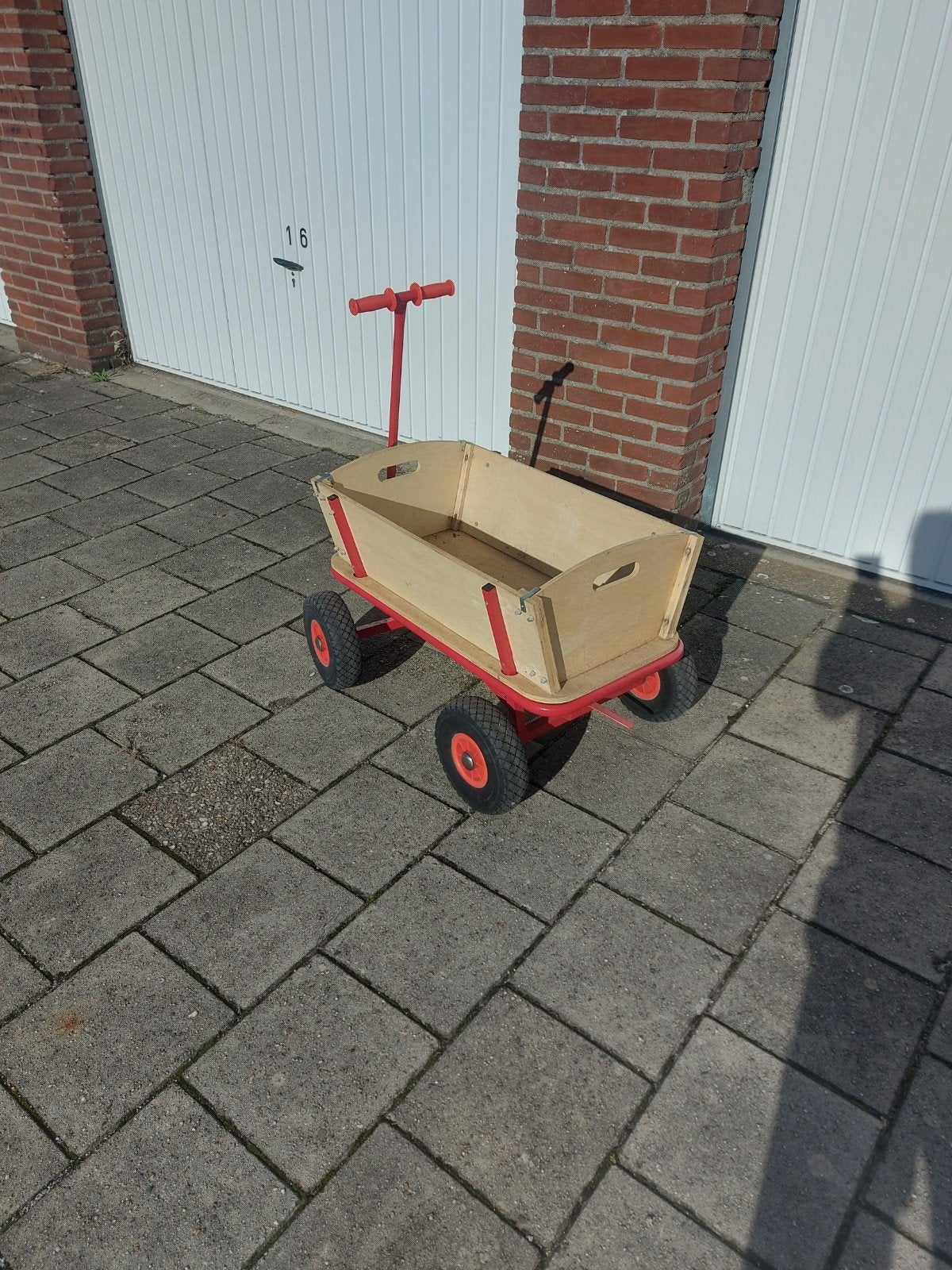 Robuuste Houten Bolderwagen - voor Kinderen en Transpo, Ophalen, Gebruikt