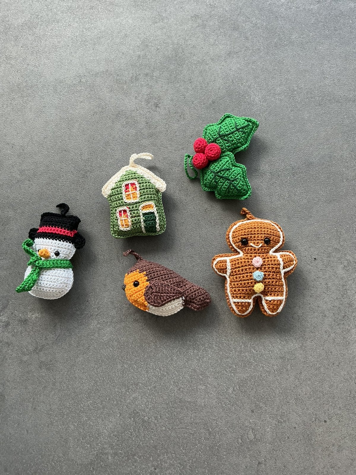 5 kerstornamenten, kerstboom hangers gehaaktv, Ophalen of Verzenden, Nieuw