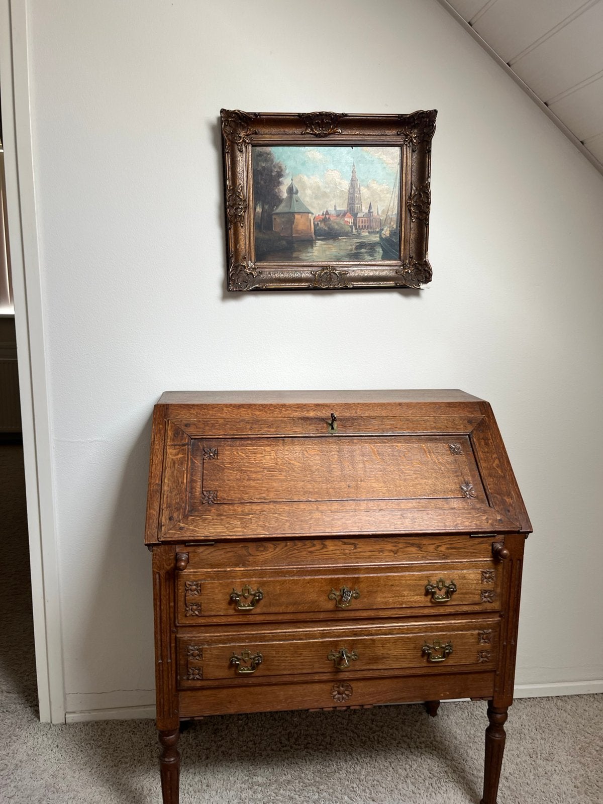 Mooie antieke secretaire, Huis en Inrichting, Ophalen, Gebruikt