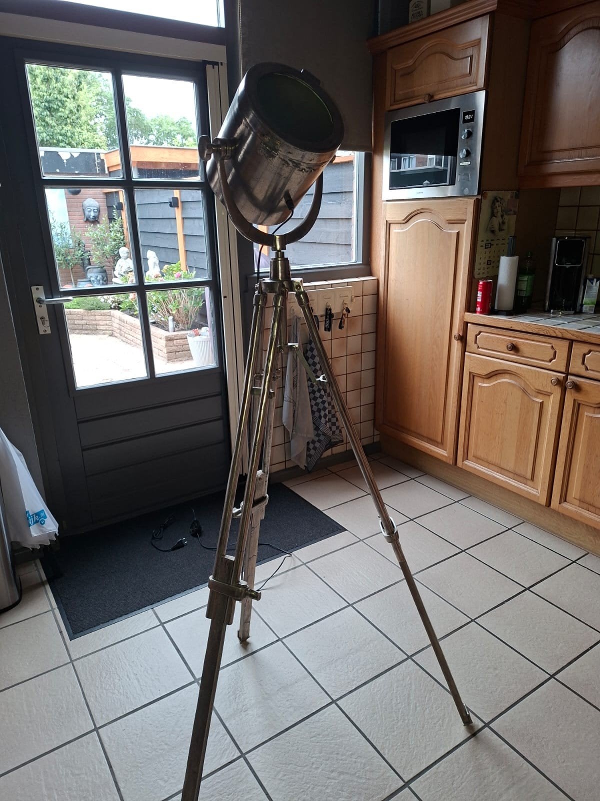 Vintage Industriële Vloerlamp met Statief, Huis en Inrichting, Ophalen