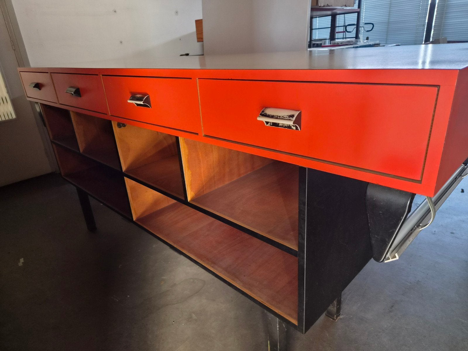 Toonbank winkel vintage, jaren 60, Ophalen, Gebruikt, 50 tot 100 cm, Met lade(s)
