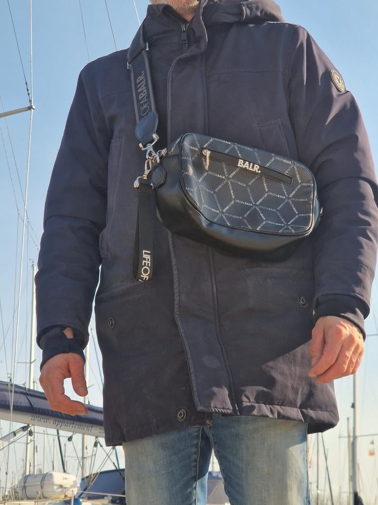 Balr schoudertas - Zwart met logo print, Ophalen of Verzenden, Gebruikt, Zwart, Overige merken
