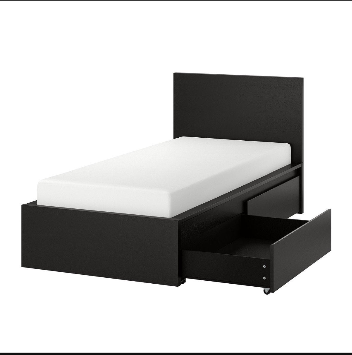 Eenpersoons ikea malm bed, Ophalen of Verzenden, Zo goed als nieuw, Eenpersoons, 90 cm