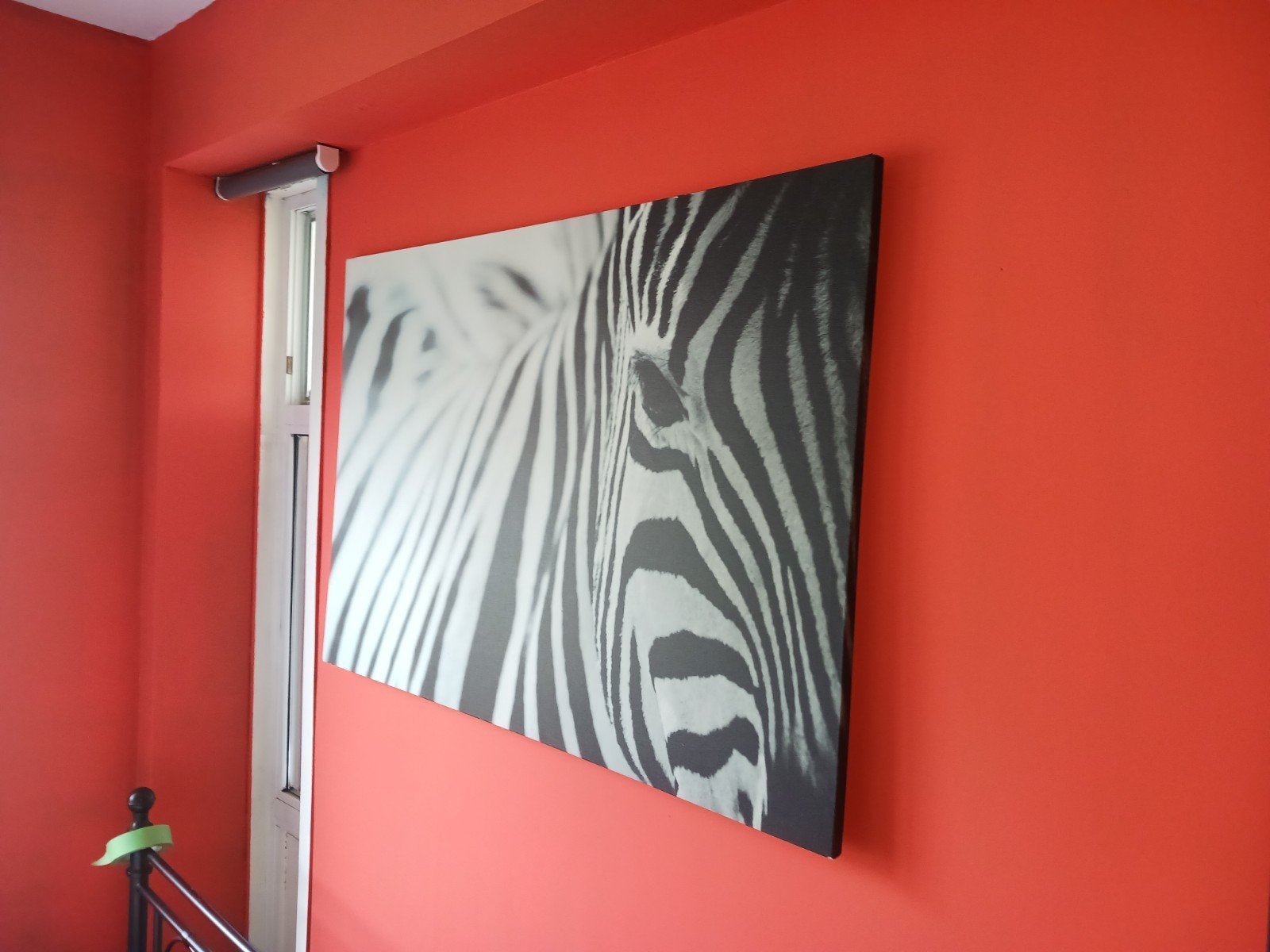 2 Canvas schilderijen: Zebra en Kwallen bieden, Ophalen, Textiel, Op houten frame, Dieren