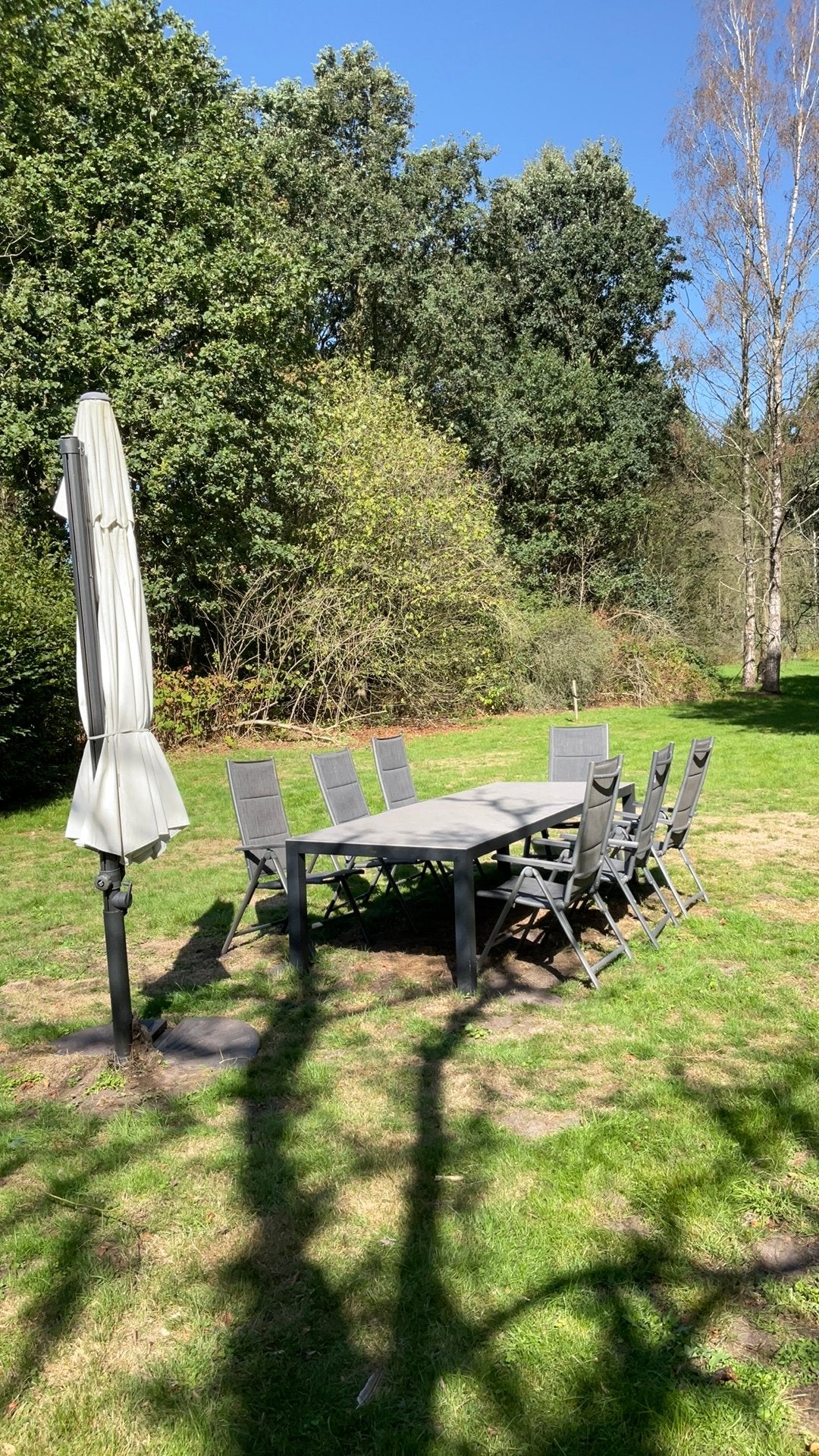 Achtpersoons tuinset, Ophalen, Gebruikt, Overige materialen, 8 zitplaatsen