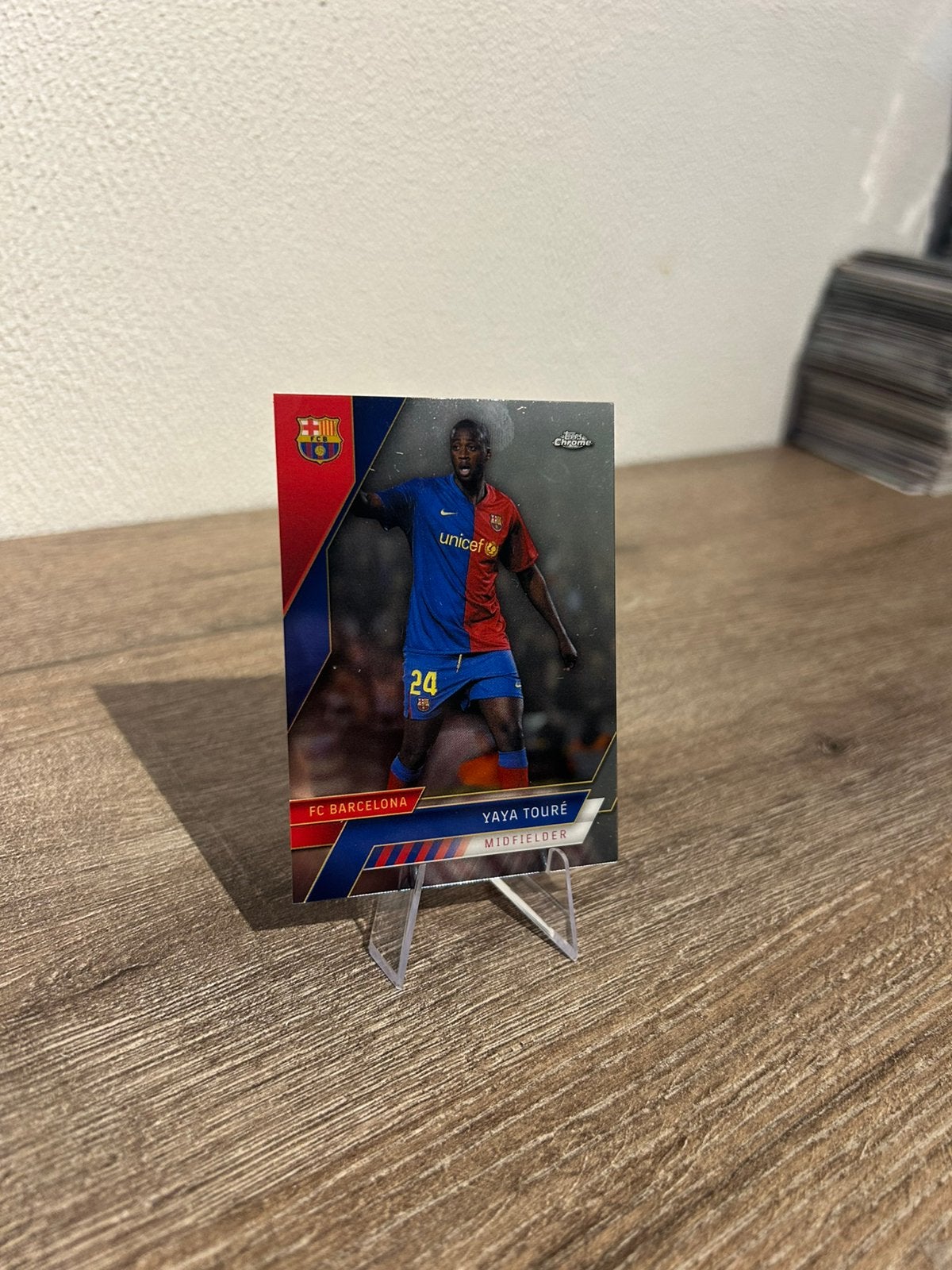 Yaya Toure 2022-23 Topps Chrome FC Barcelona Team Set #87, Ophalen of Verzenden, Zo goed als nieuw, Plaatje