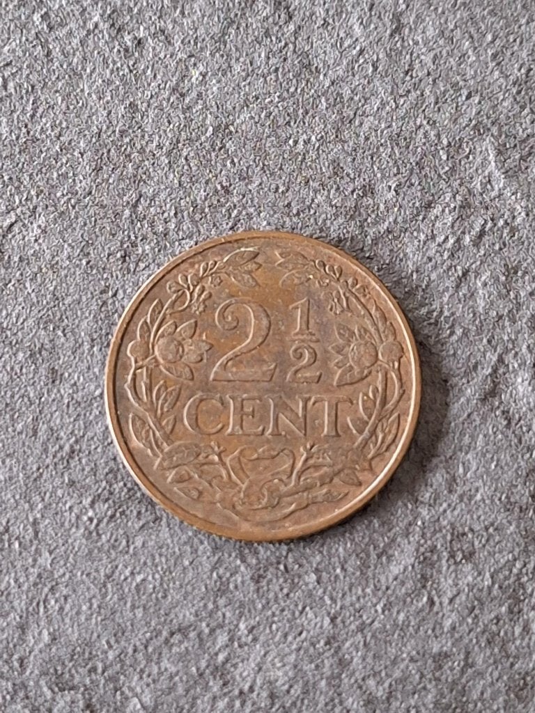 munt Nederland 2 1/2 cent 1929, Ophalen of Verzenden, Koningin Wilhelmina, Overige waardes, Losse munt