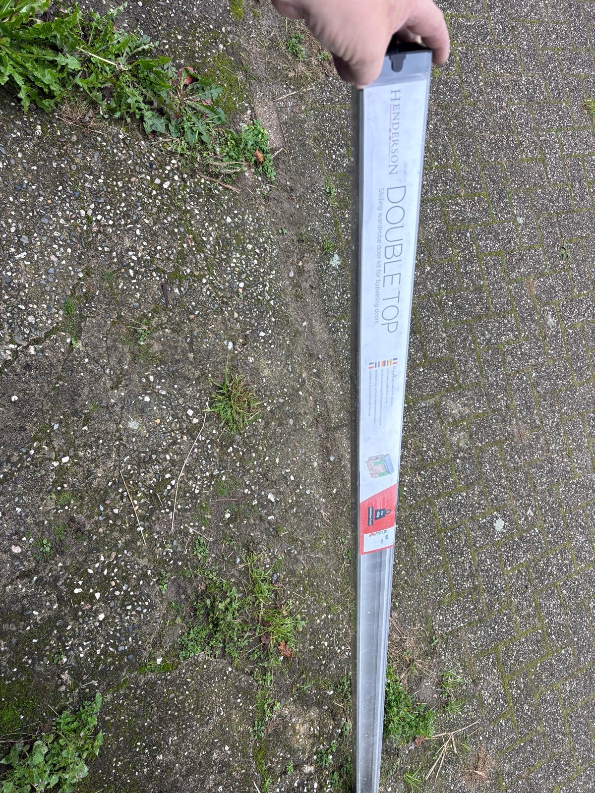 Henderson Double Top Aluminium Schuifdeurrail, Doe-het-zelf en Verbouw, Binnendeur, Nieuw, Ophalen of Verzenden, Schuifdeur