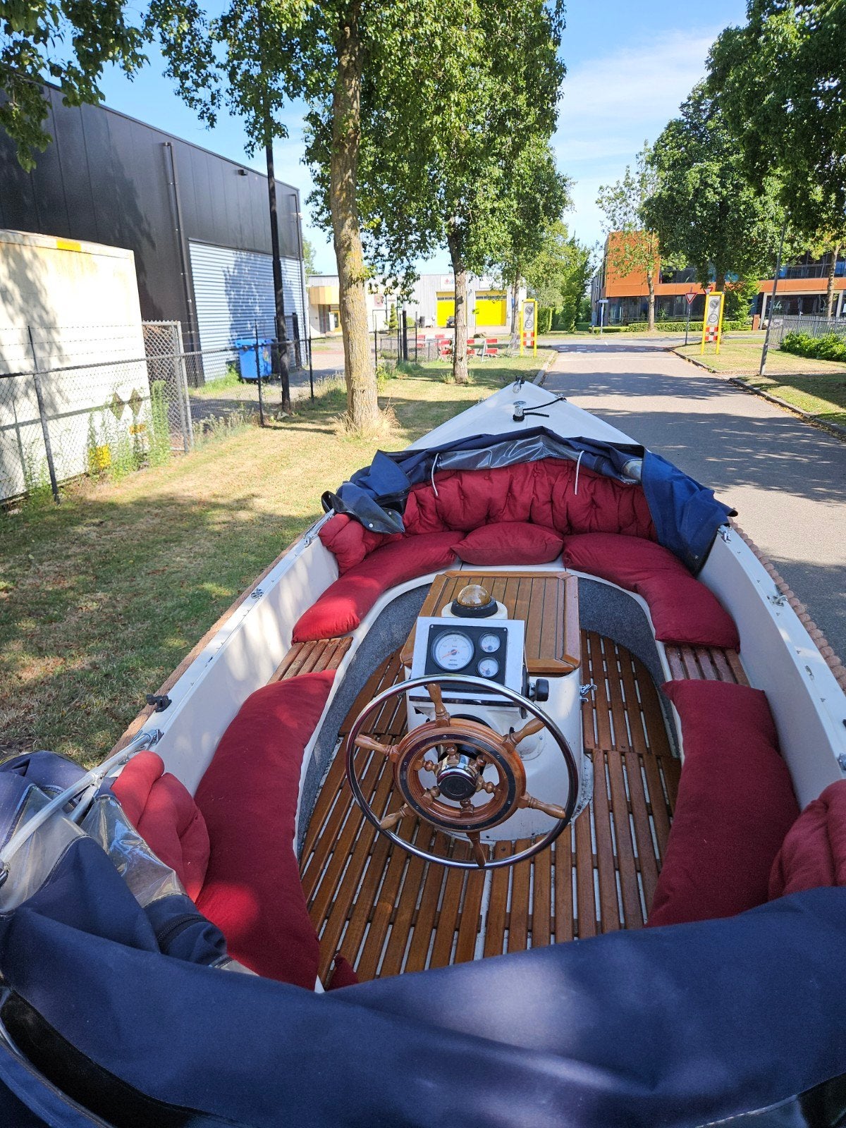 Mopol 548 Sloep met 2-cilinder Vetus motor en trailer, Ophalen, Trailer