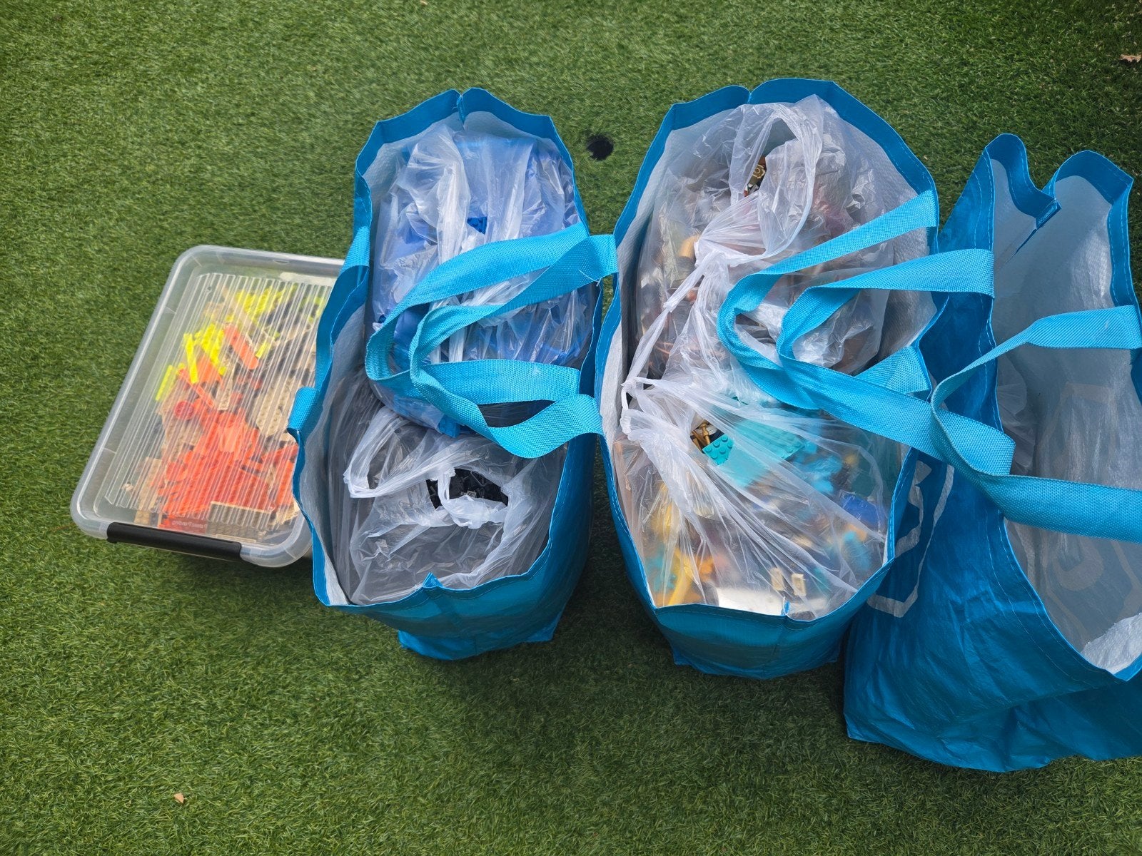 15 kg gesorteerd LEGO - diverse kleuren en onderdelen, Ophalen