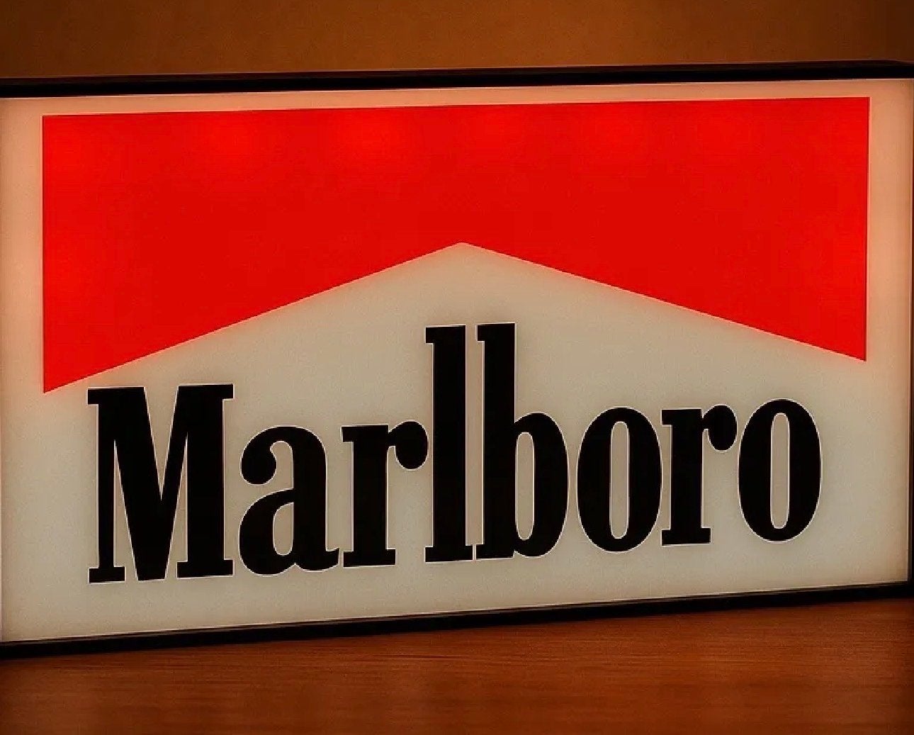 Marlboro Lichtbak Reclamebord - Vintage Stijl, Verzamelen, Verzenden, Gebruikt, Lichtbak of (neon) lamp