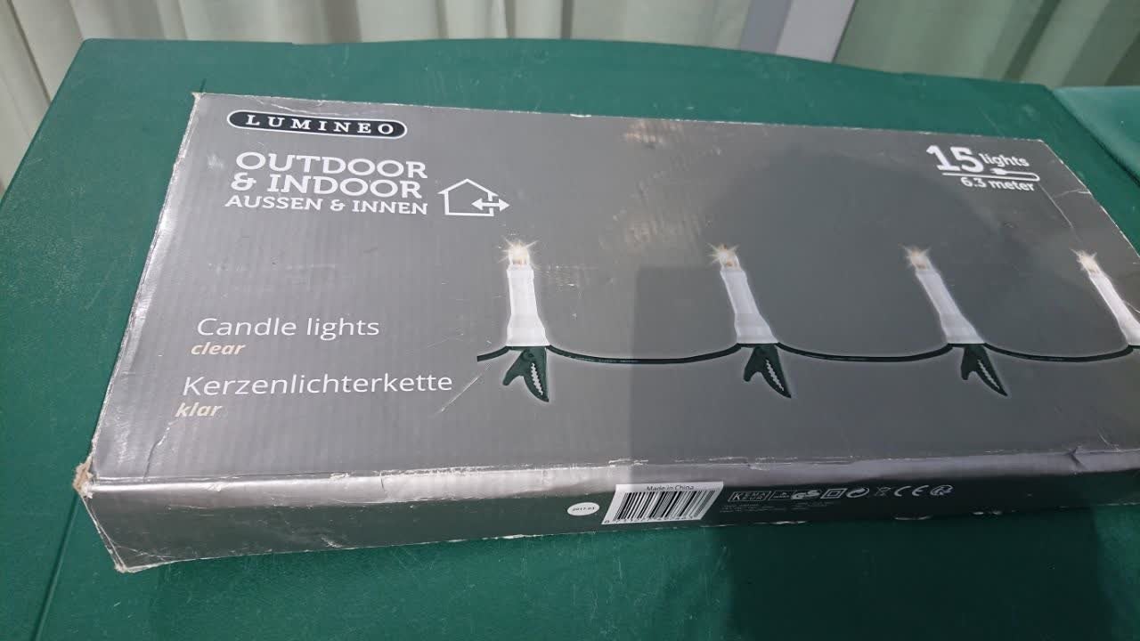 kerstboom verlichting 15 kaarsen klassiek wit Nieuw in doos, Diversen, Ophalen of Verzenden