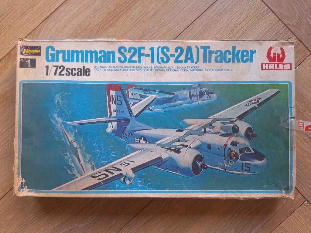 1:72 1/72 Hasegawa Grumman S2F-1(S-2A) Tracker (inhoud gesea, Ophalen of Verzenden, Zo goed als nieuw, Vliegtuig, Hasegawa