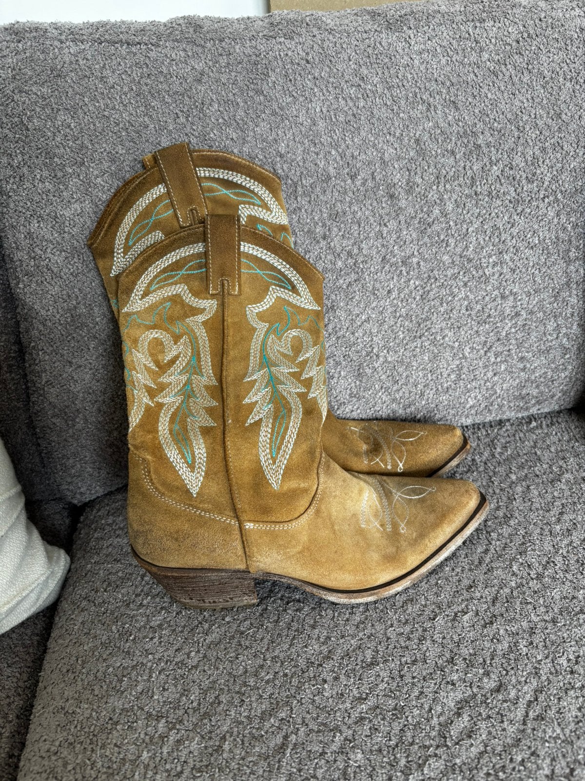 Cowboylaarzen- maat 38, Ophalen of Verzenden, Zo goed als nieuw, Zwart, Hoge laarzen