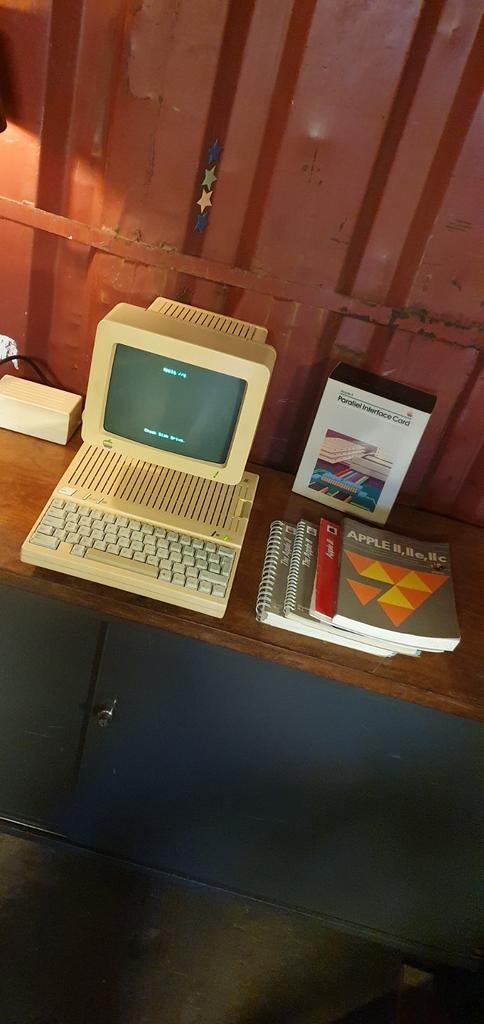 Vintage Apple IIc computer met accessoires, Computers en Software, Ophalen of Verzenden, Apple