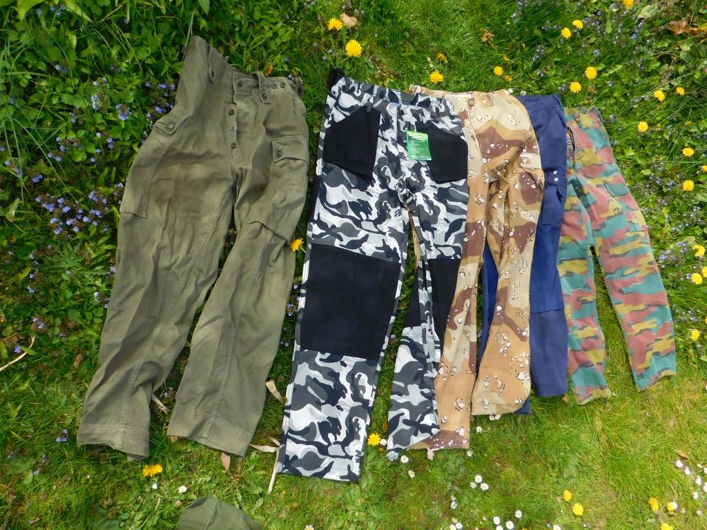 lot legerbroeken cargobroeken werkbroeken camouflage gvt sht, Ophalen, Landmacht, Nederland, Embleem of Badge