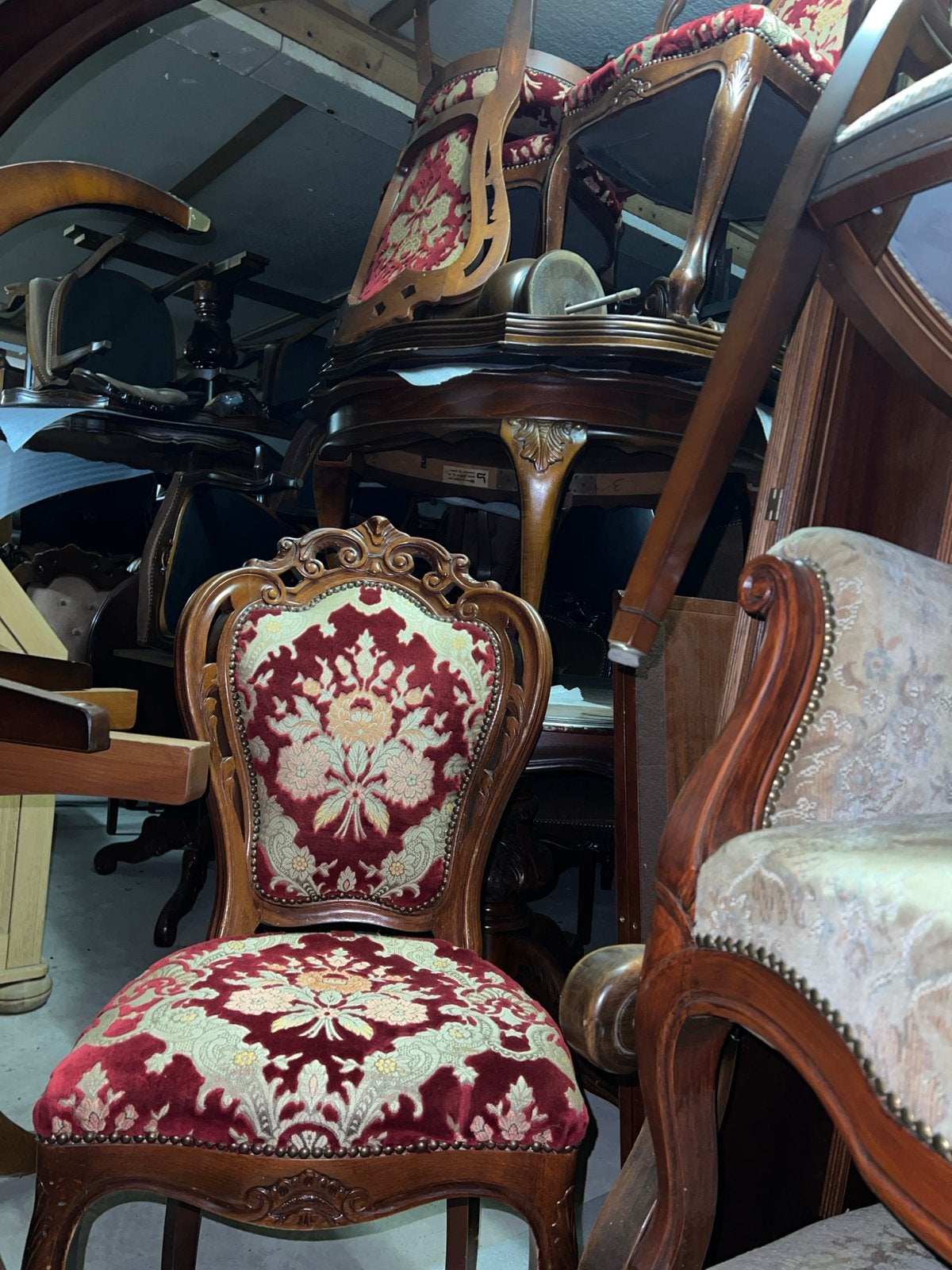 4 Barok Eetkamerstoelen - MAGAZIJN LEEGVERKOOP, Ophalen