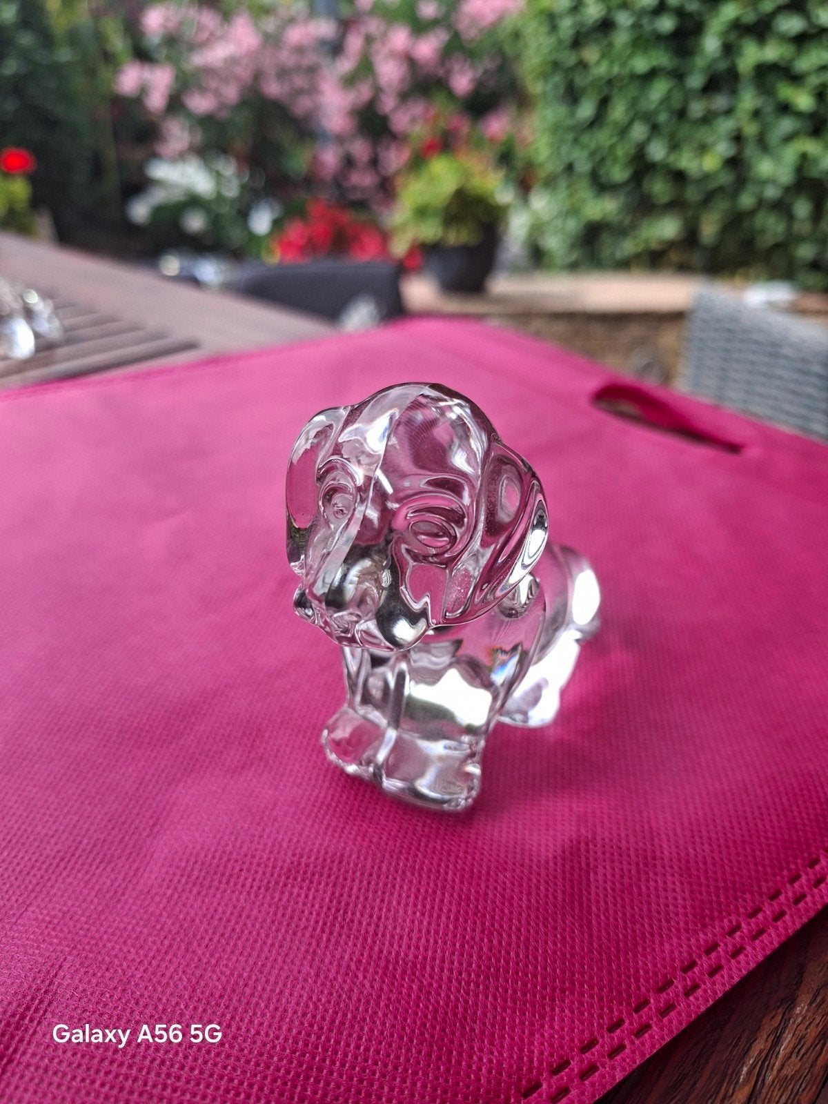 Glazen Teckel Beeldje - Decoratief Hondenbeeldje, Antiek en Kunst, Antiek | Glas en Kristal, Ophalen