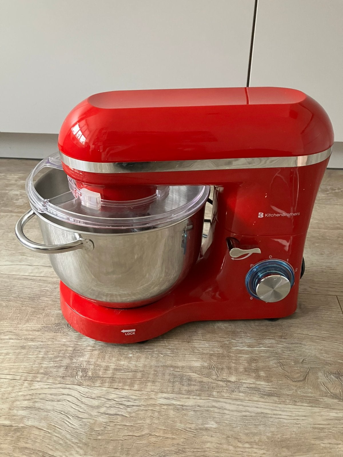 KitchenBrothers Standmixer 1400W – RVS kom – compleet – rood, 4 liter of meer, 3 snelheden of meer, Ophalen of Verzenden, Zo goed als nieuw