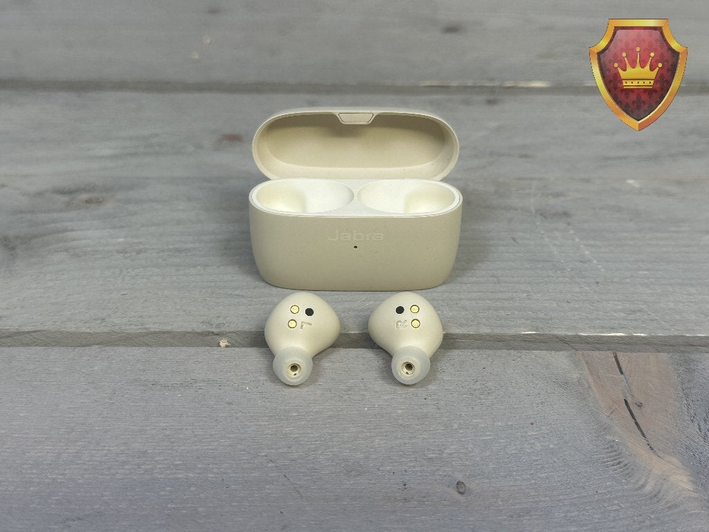 Jabra Elite 5 Gold Beige Hybrid ANC Draadloze Oordopjes, Beige, In-ear, Gebruikt, JABRA