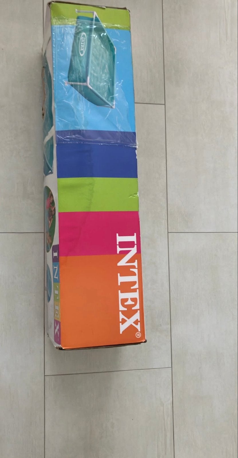 Intex Opzetzwembad 1.22m x 1.22m x 30cm, Minder dan 80 cm, Vierkant, Ophalen of Verzenden, Zo goed als nieuw