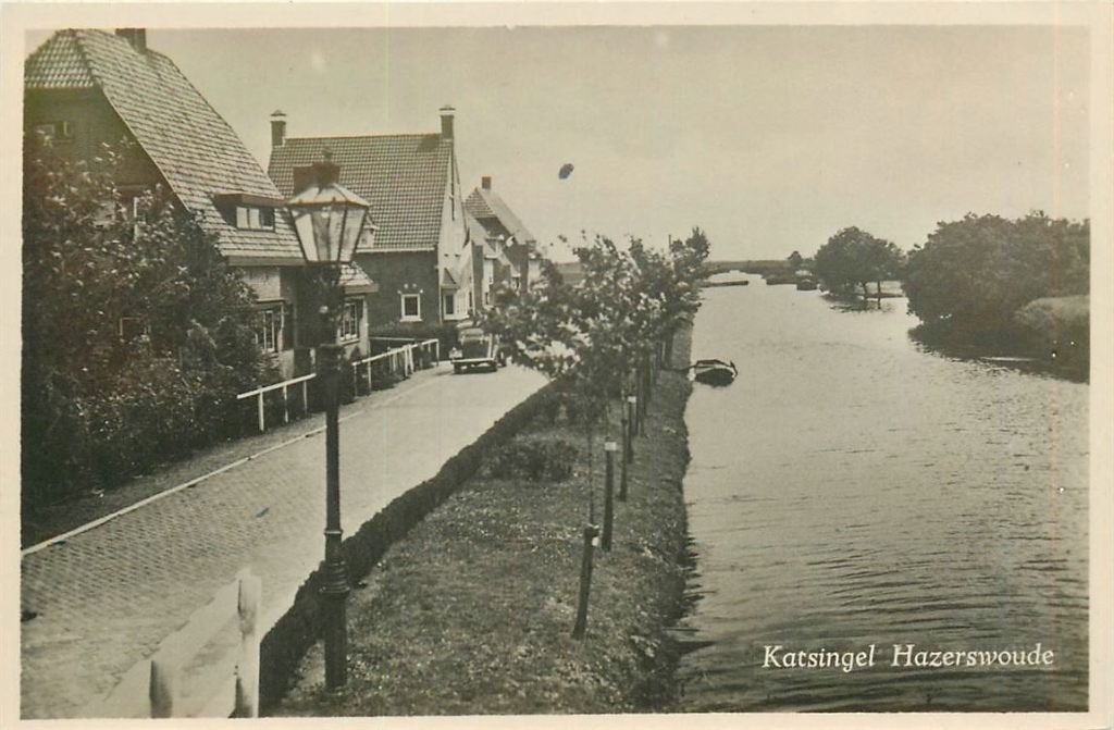701-334-039 Hazerswoude Katsingel, Verzamelen, Ansichtkaarten | Nederland, Verzenden, Voor 1920, Zuid-Holland