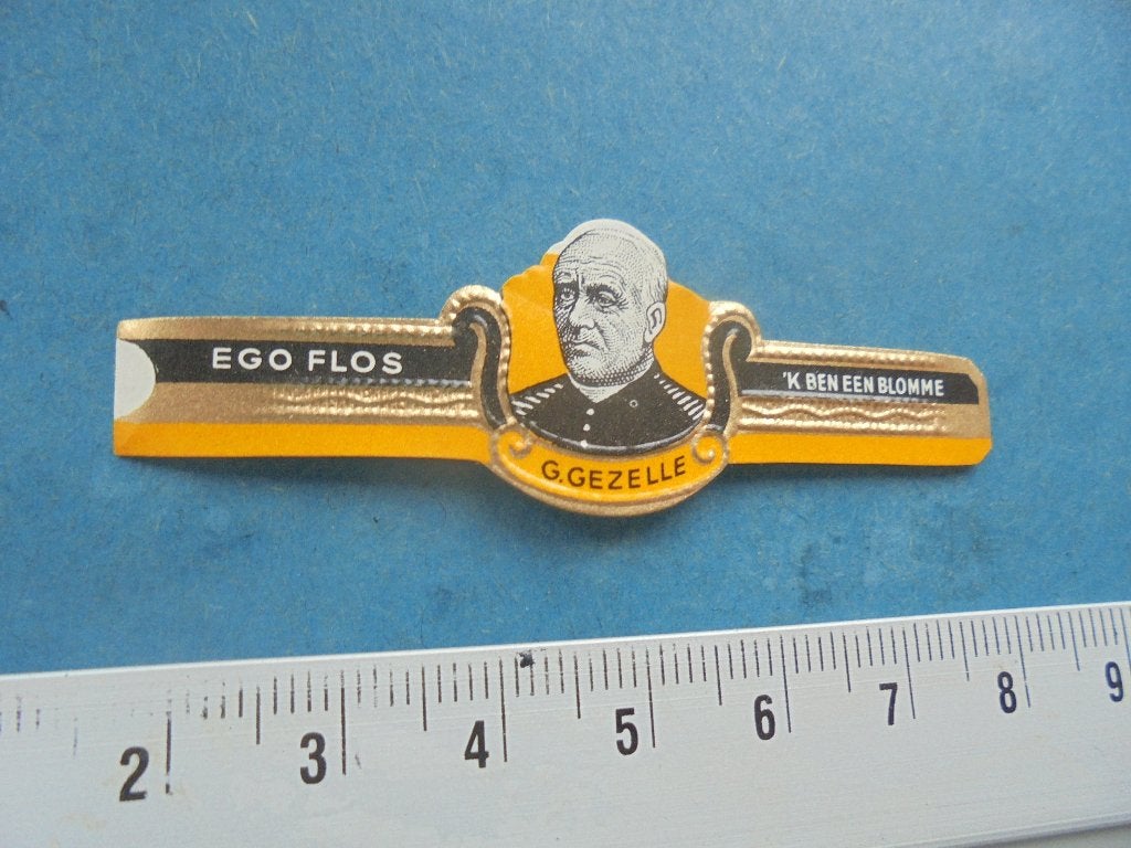 Oude sigarenband G. Gezelle / 'k Ben een Blomme, Ophalen of Verzenden, Zo goed als nieuw, Sigarenbandjes
