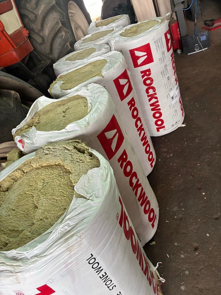 Rockwool Klemrock 035 isolatie 200mm dik, 7 rollen, Ophalen, 12 cm of meer, Nieuw, Steenwol