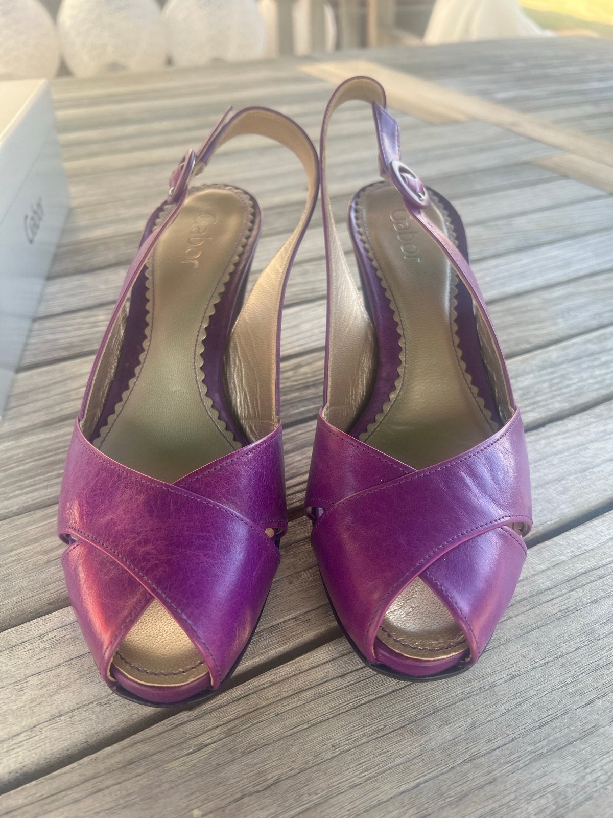 Gabor paarse slingback pumps - Maat 39, Ophalen of Verzenden, Zo goed als nieuw, Overige kleuren, Pumps