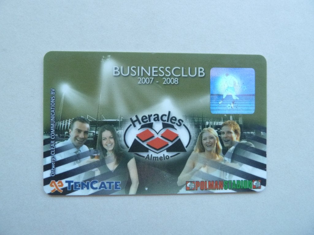 Businessclubcard Heracles. 2007/2008  Legergroene achterkant, Ophalen of Verzenden, Zo goed als nieuw, Overige binnenlandse clubs