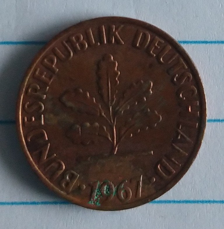 Duitse munt 1967,  2 pfennig, volgnr 42, Ophalen of Verzenden, Duitsland, Losse munt