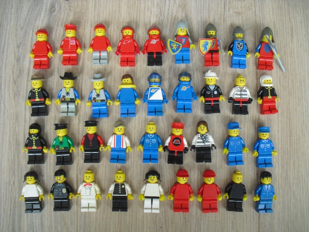 Lego 36 figuren mini figuren jaren 80 ridder ruimtevaart, Ophalen of Verzenden, Meerdere sets, Minifiguur, Lego