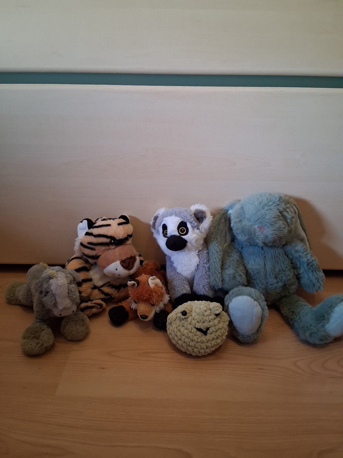 Diverse kleine knuffels - tijger, vos, konijn, maki, Ophalen, Gebruikt, Klein (minder dan 20 cm), Bruin