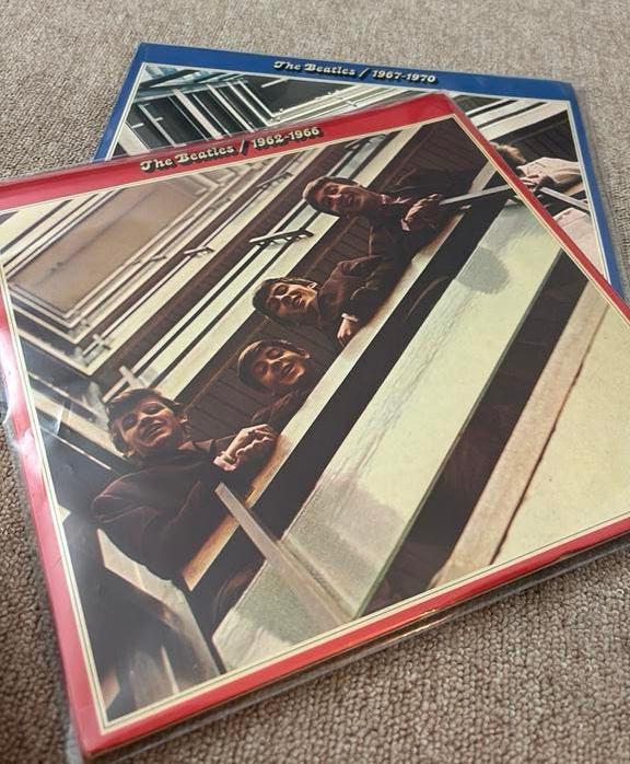 Beatles Red & Blue Album UK Apple/EMI vinyl, Ophalen of Verzenden, Gebruikt, Overige formaten, Overige soorten